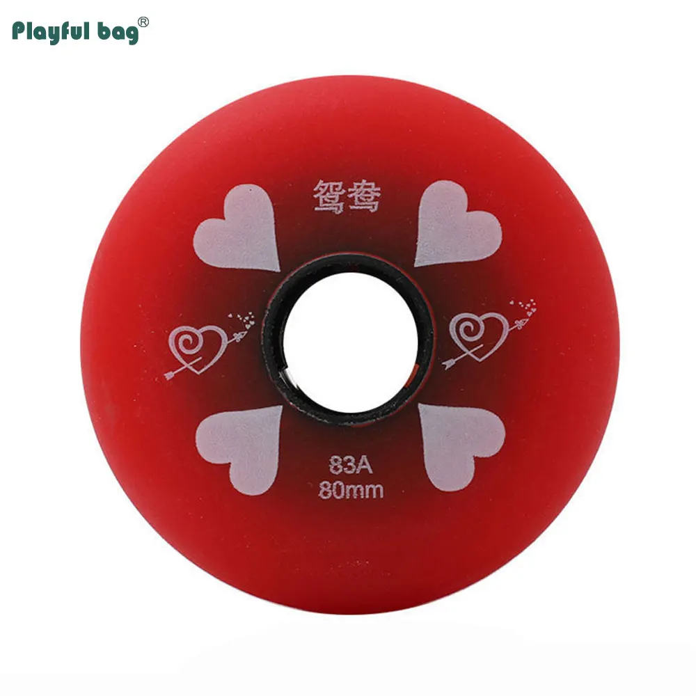 Patines de una sola fila, ruedas especiales de PU 83A, 62-80MM, resistentes al desgaste con rodamientos de ABEC-9, accesorios para patines AMB295 - imagen 4