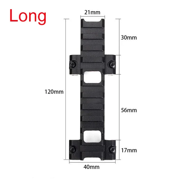Garra de Base de montaje en riel superior Picatinny, largo y corto táctico, 20mm, para HK SP5 MP5 GSG5 G3 HK53, montaje de mira láser de punto rojo - imagen 3