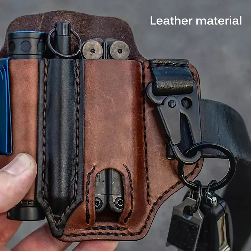 Funda herramientas táctica resistente para caza correa de cuero - imagen 4