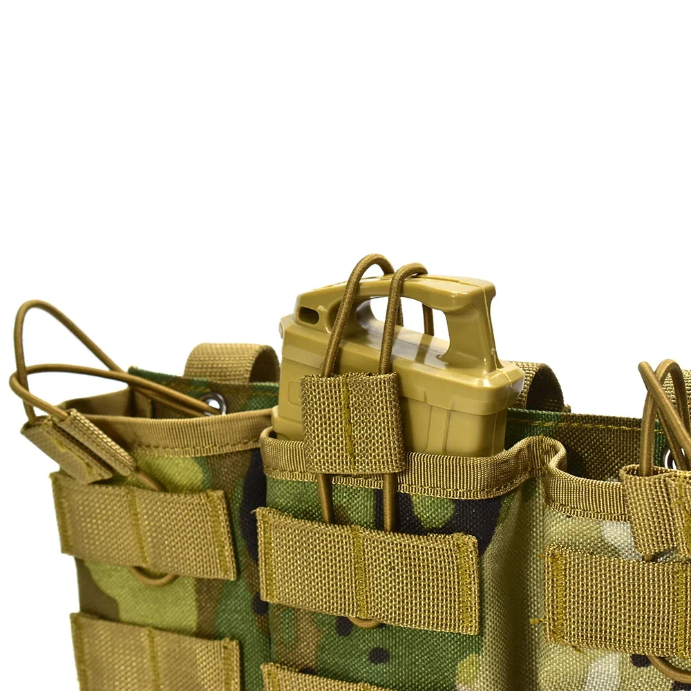 SINAIRSOFT bolsa táctica Triple para revistas 5,56 7,62 bolsa Mag tapa abierta ejército Airsoft Gear juego de guerra Paintball Molle bolsa para revistas - imagen 5