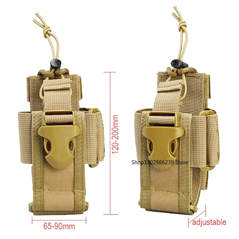 Bolsa de Radio táctica Molle, soporte ajustable para Walkie Talkie, bolsa colgante para interfono de caza, soporte para botella de agua para deportes al aire libre - imagen 4