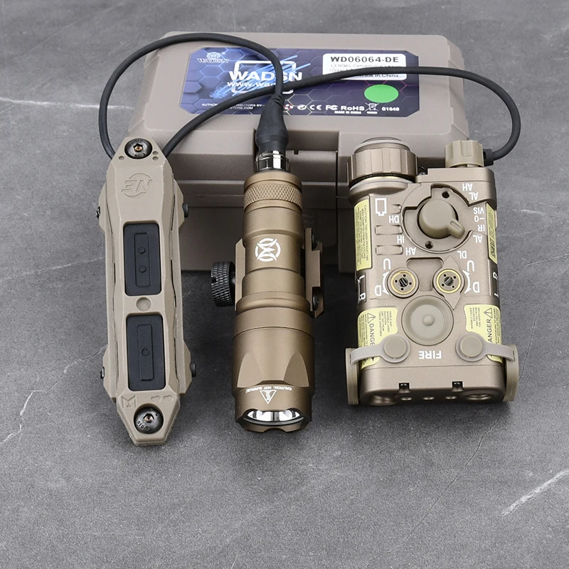 WADSN Airsoft NGAL todo Metal rojo verde azul IR indicador láser linterna táctica Surefir M300 M600 luz de explorador para caza CS - imagen 3