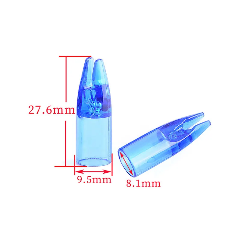 50/100 Uds flecha Nock para OD 8mm flecha eje madera bambú flecha tiro con arco objetivo caza plástico Nock - imagen 2