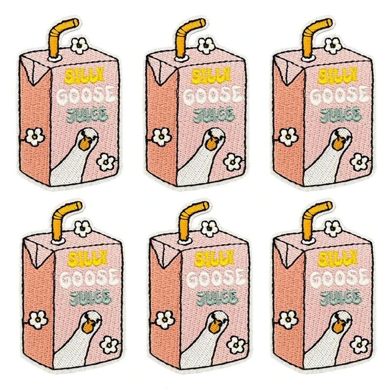 10 Uds. Parche bordado de ganso de estilo humorístico parche de ganso de dibujos animados parches de hierro para ropa parches termoadhesivos sombreros coser DIY - imagen 4