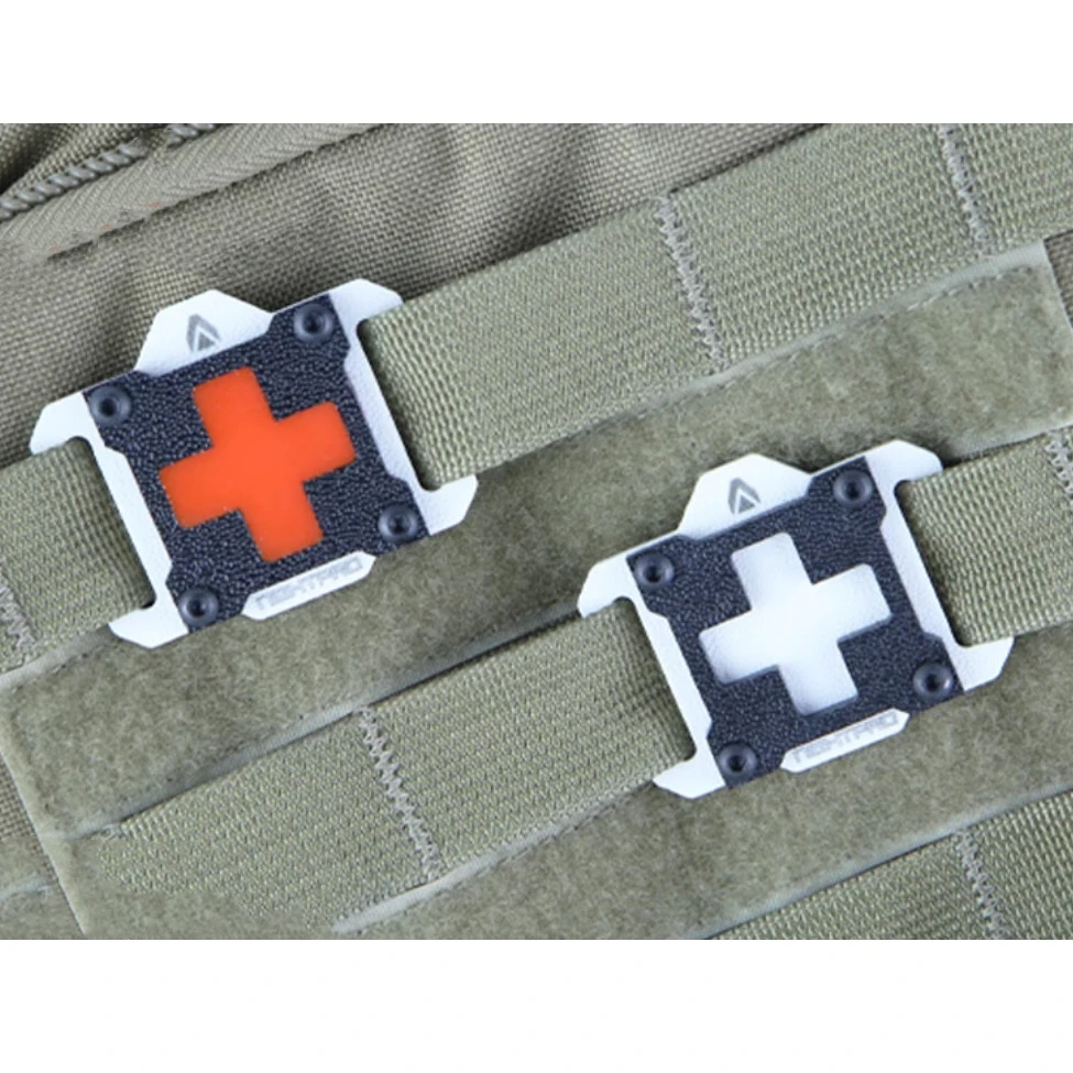 Clip Molle de Cruz brillante, mochila táctica reflectante, correas de engranajes luminosos, accesorios de bricolaje, hebilla táctica de resina ABS - imagen 5