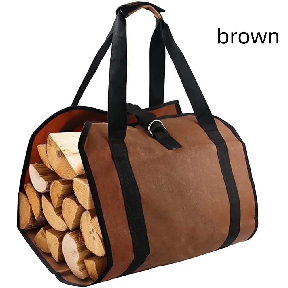 Nueva gran oferta bolso de mano para Picnic turístico al aire libre portátil duradero tela Oxford bolso de leña bolsa de almacenamiento - imagen 4