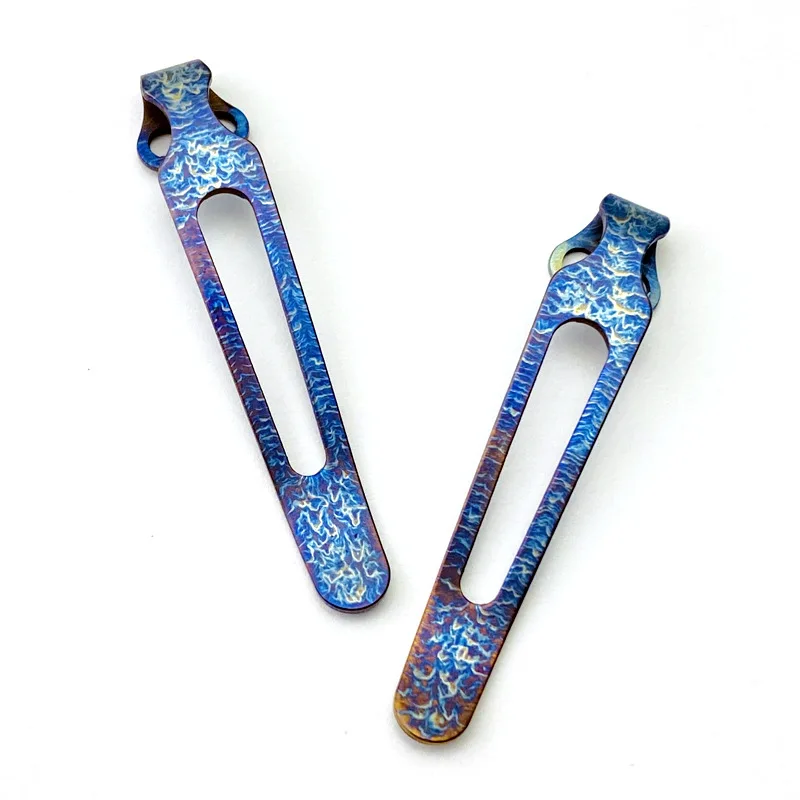 Clip trasero de aleación de titanio anodizado para cuchillo ZT 0350, cuchillo ZT de bolsillo plegable personalizado 0460, herramienta de Clip trasero, accesorios DIY, 1 unidad - imagen 2