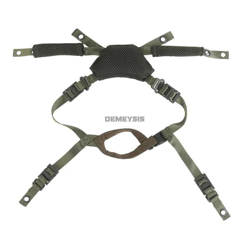 Sistema de suspensión de casco táctico para cascos de equipo Wendy, caza CS Airsoft, casco Wendy, correa para colgar en la barbilla, almohadilla esponjosa - imagen 4