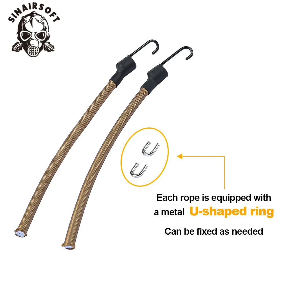 SINAIRSOFT-riel guía para casco, cuerda de nailon de seguridad, táctico rápido, accesorios para cascos, Juego de 2 piezas - imagen 5