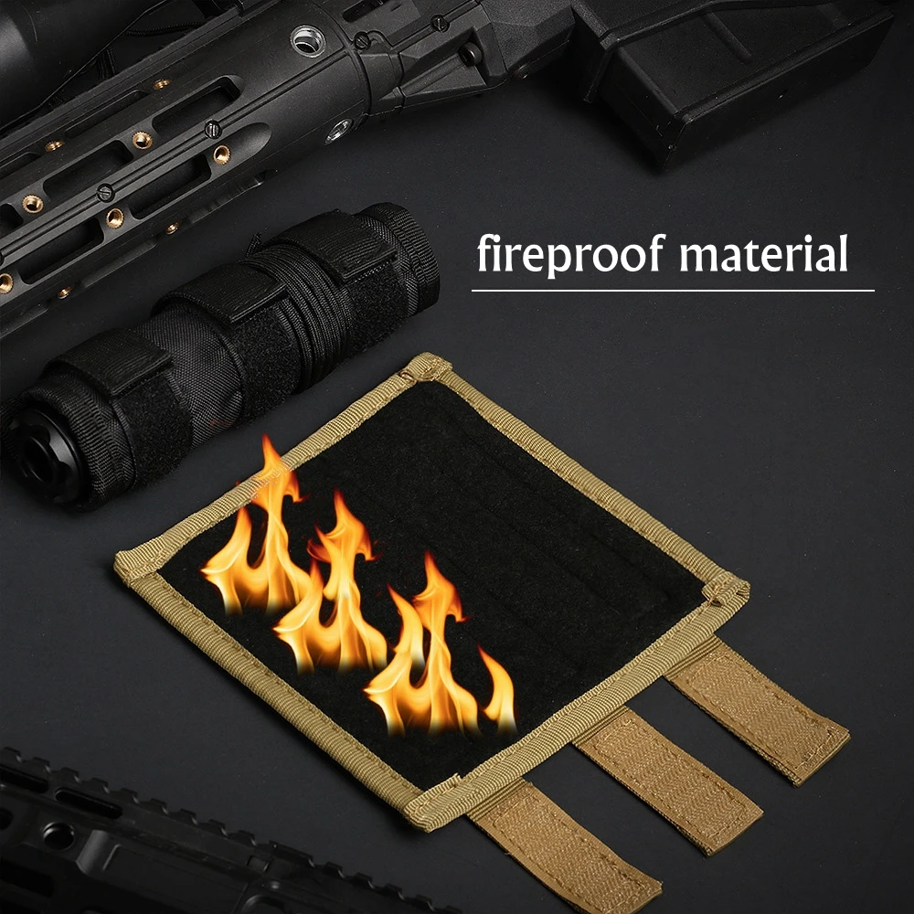 4/5/6/7/9inch Tactical Suppressor Protective Cases For Hunting Shooting Gun Protection nylon Suppressor Cover - imagen 3