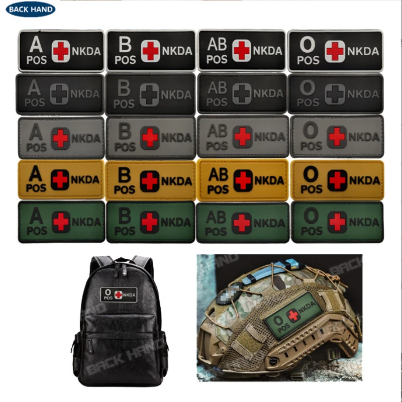 Bolsa para suministros al aire libre con sello de PVC tipo sangre grande A + B + AB + sombrero Warlock Seal parches bordados para ropa parche de costura - imagen 2