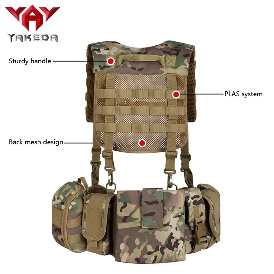 YAKEDA Chaleco de camuflaje para adiestramiento al aire libre, accesorios multifuncionales, chaleco de equipo - imagen 5