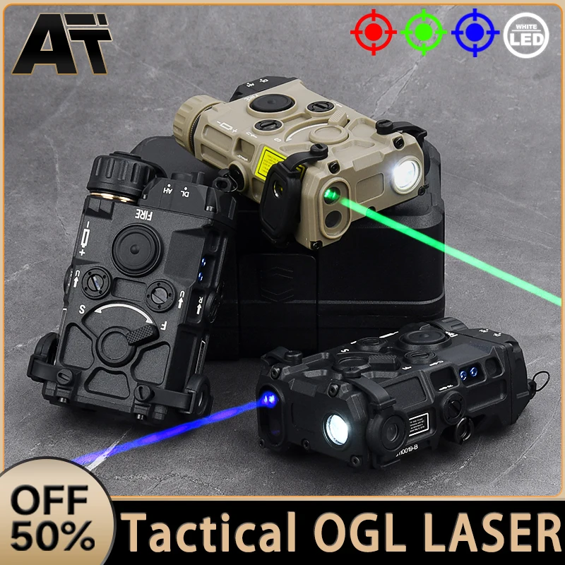 OGL-indicador táctico de nailon para arma de caza, luz blanca estroboscópica, lámpara de explorador, color rojo, verde y azul, versión simplificada