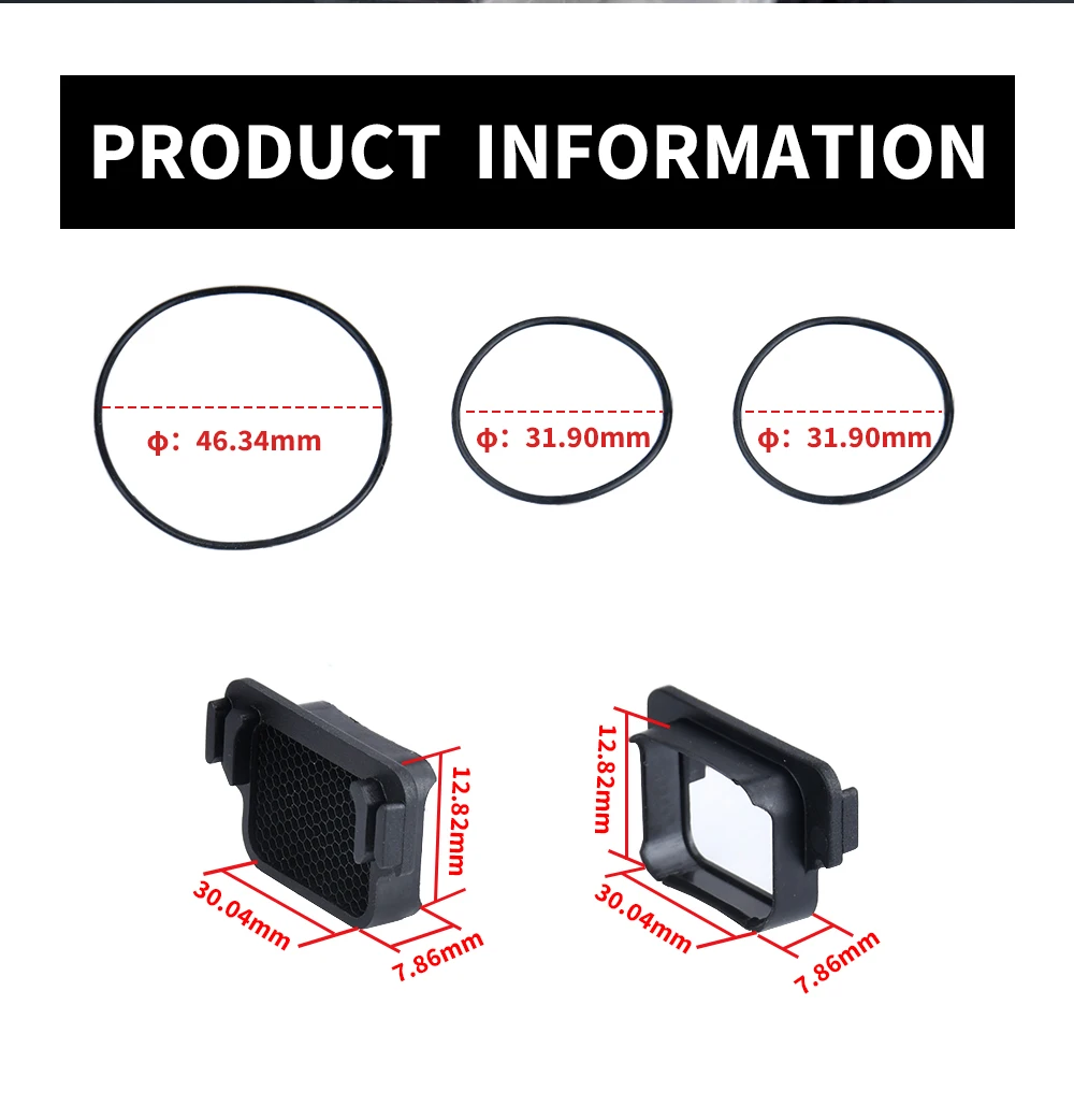 Información del producto con dimensiones y peso