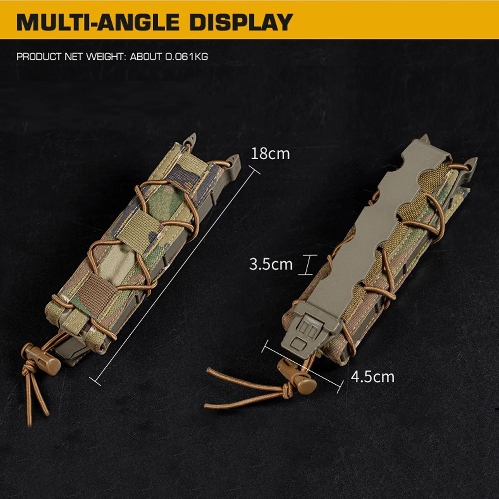 Bolsa táctica MOLLE MP5/MP7 abierta para cargadores Mag - imagen 4