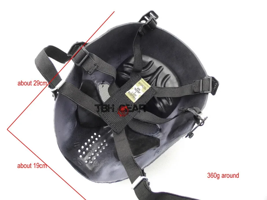 Máscara táctica de juego de guerra al aire libre Dios negro cara completa Airsoft Paintball CS máscara fiesta de Halloween Cosplay Horror Gost cascos - imagen 2