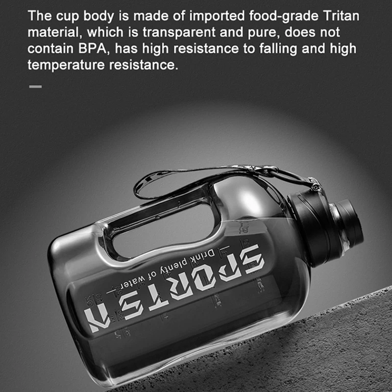 Botellas de agua aisladas de 2,7/1,7 L con pajita, gimnasio, viajes, senderismo, Camping, botella de agua caliente para hombres y mujeres, botella de Fitness a prueba de fugas - imagen 2