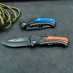 Cuchillo plegable acero inoxidable mango PP para pesca y camping