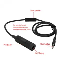 Adaptador PTT Nexus U93 NATO para auricular 3,5mm táctico