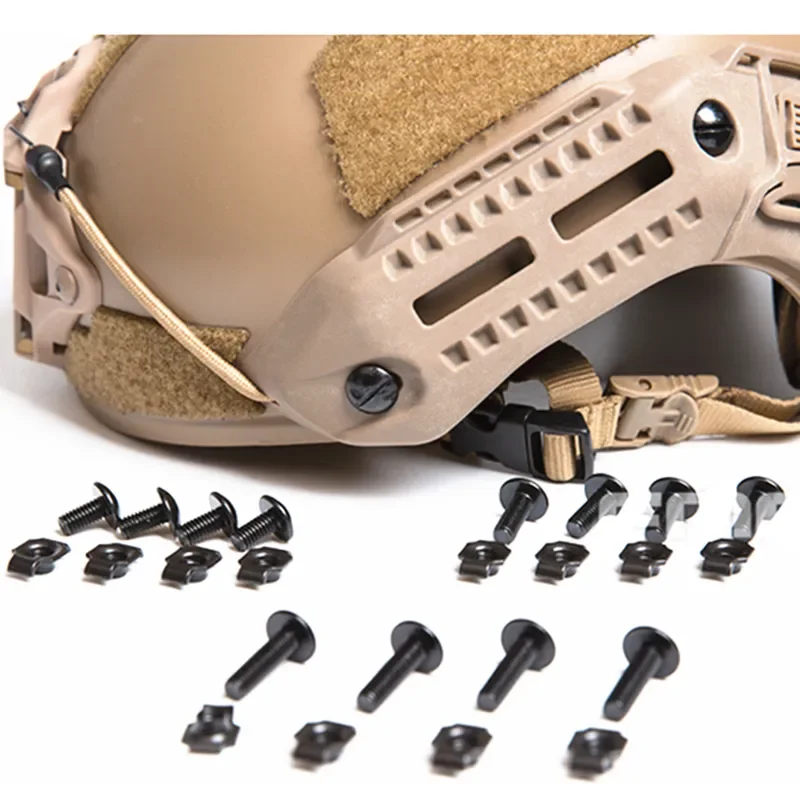 Juego de tornillos para riel de casco táctico, tornillos y tuercas fijos para correa de casco, accesorios para casco - imagen 4