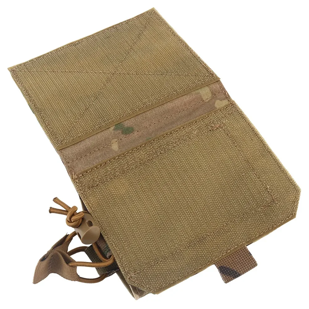 Bolsa táctica para una sola revista, paquete de utilidad Horizontal, bolsa de Radio MAG, cubierta de solapa de inserción para chaleco táctico de plataforma de pecho MK2 MK3 MK4 - imagen 4