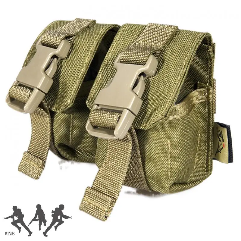 Kit de herramientas circulares, bolsa doble para revistas, M67, melón, Apple, bolsa de tenis, caza, Paintball, bolsa MOLLE - imagen 5