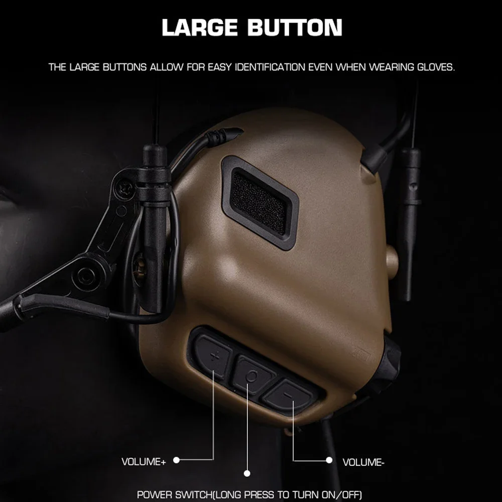 Auriculares tácticos con reducción de ruido para tiro y caza - imagen 4