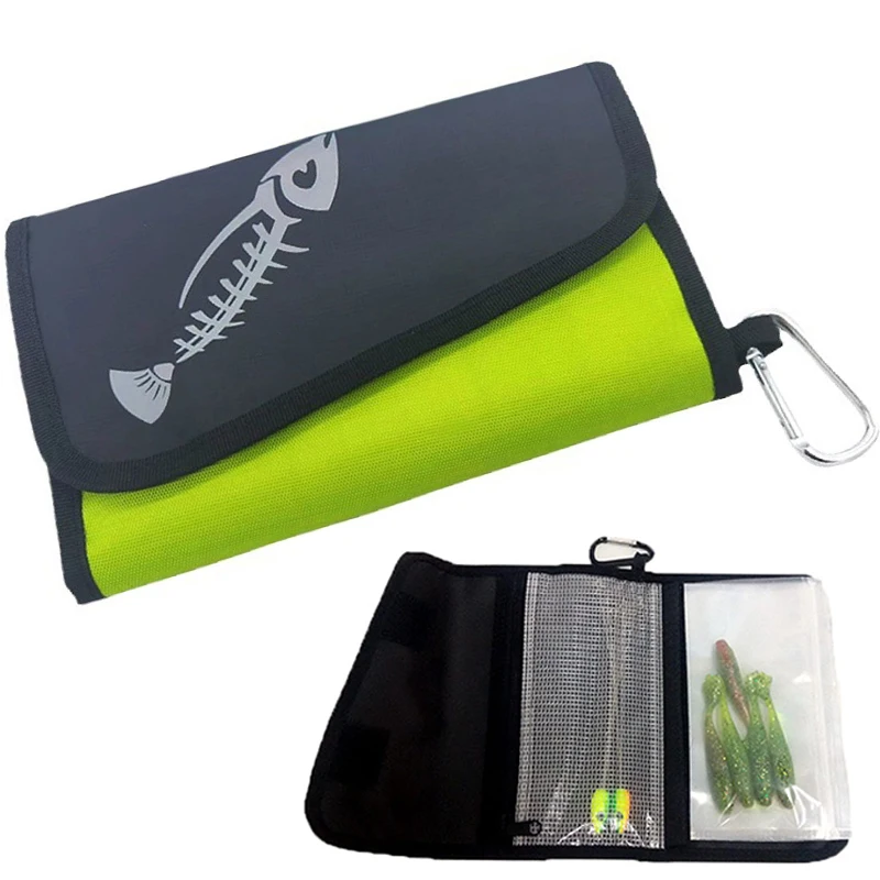 Bolsa de almacenamiento de Señuelos de Pesca, bolsa de transporte de cebos blandos, carpeta de aparejos de pesca, estuche organizador, bolsas Ziplock transparentes extraíbles