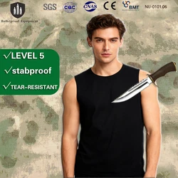 Chaleco antipuñaladas ocultable, chaleco ligero y suave a prueba de puñaladas, equipo protector de supervivencia resistente a puñaladas de nivel SGS 5, autodefensa