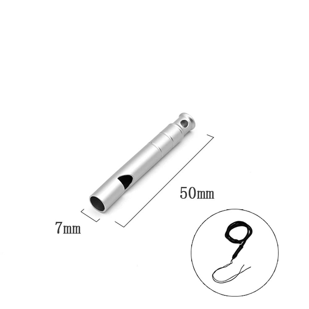 Silbato de emergencia de titanio ultraligero con cable, supervivencia al aire libre, Camping, senderismo, exploración, silbato de Camping - imagen 5