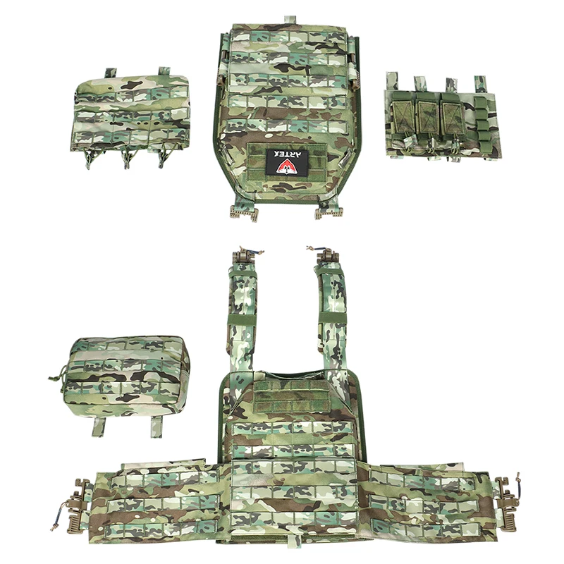 Chaleco táctico Molle de camuflaje, equipo táctico de protección Personal, portador de placa balística, chaleco táctico, chaleco de armadura de liberación rápida - imagen 5
