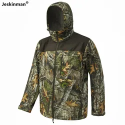 Chaqueta impermeable con camuflaje táctico para caza y aire libre