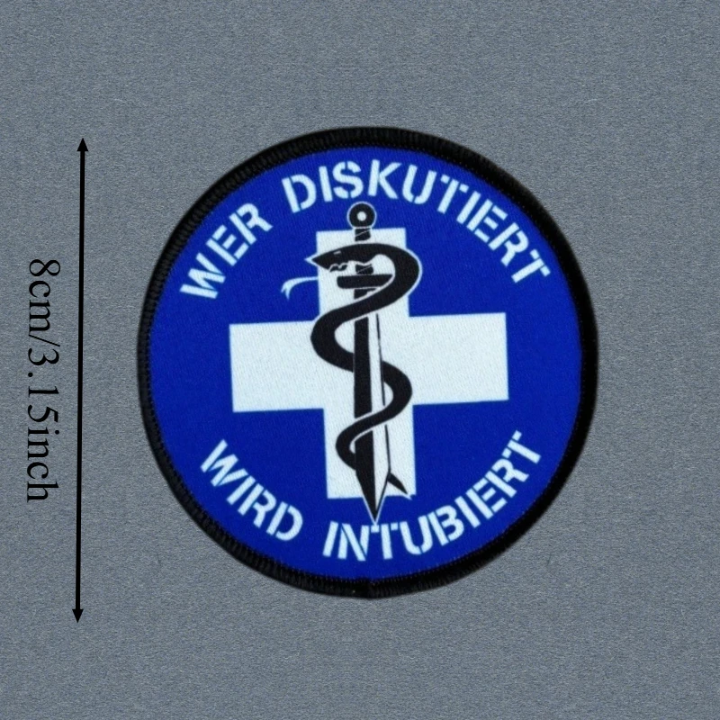 Parche con estampado de médico para el cuidado de la salud, chaleco táctico, insignia de moral con gancho y bucle, pegatinas decorativas para mochila, parches para brazalete para ropa - imagen 3