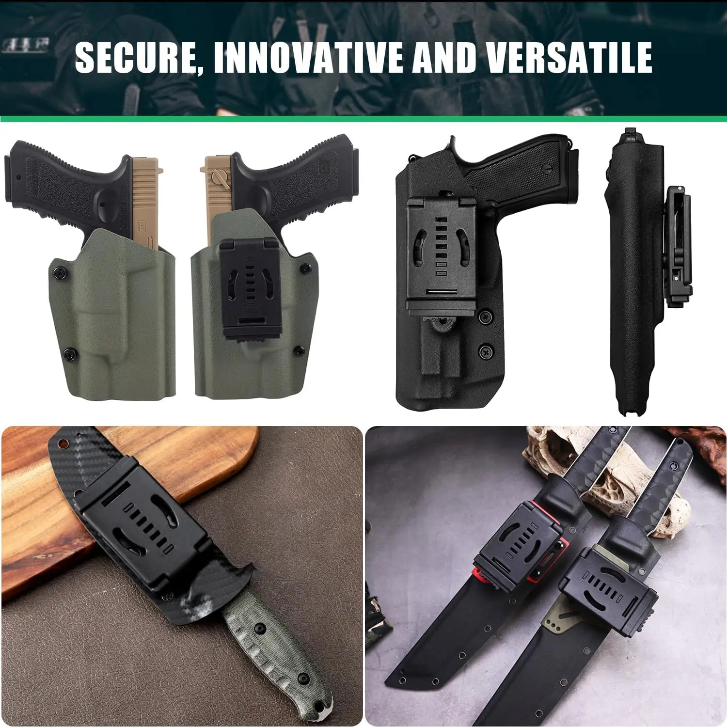 Presillas cinturón nailon para Kydex con bloqueo de seguridad - imagen 4