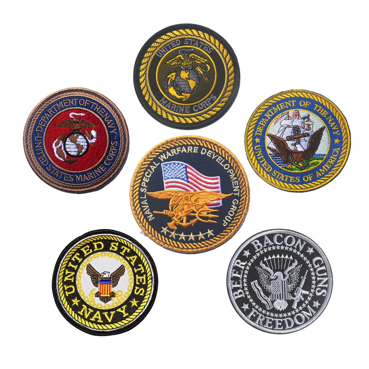 Brazalete con sello de 9,5 CM, parches bordados 3D USMC en parches para ropa para chaquetas, parche personalizado con gancho y bucle - imagen 2