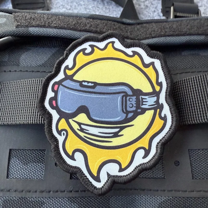 Parche táctico "el operador Solar", insignia de moral militar, brazalete, parches de gancho y bucle impresos, pegatinas para mochila de ropa