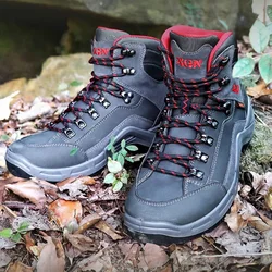 XGN Botas senderismo impermeables cuero vacuno tácticas
