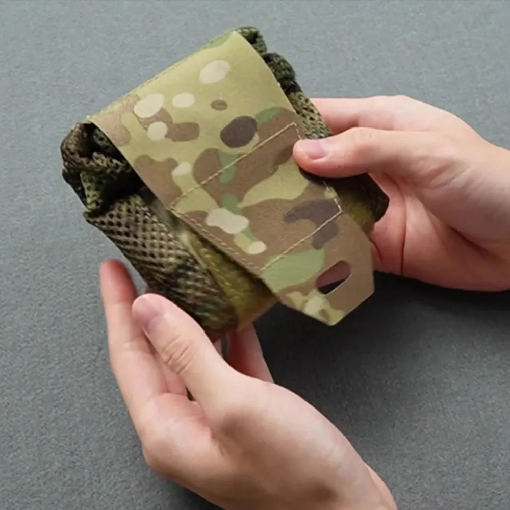 Mini bolsa de malla enrollable para cintura táctica, bolsa de reciclaje plegable, bolsa para revistas Molle, bolsa para artículos diversos MC - imagen 4