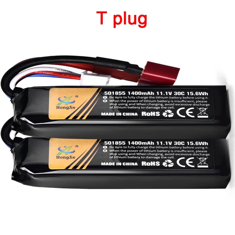 Batería LiPo 11.1V 1400mAh 30C T-Plug Airsoft