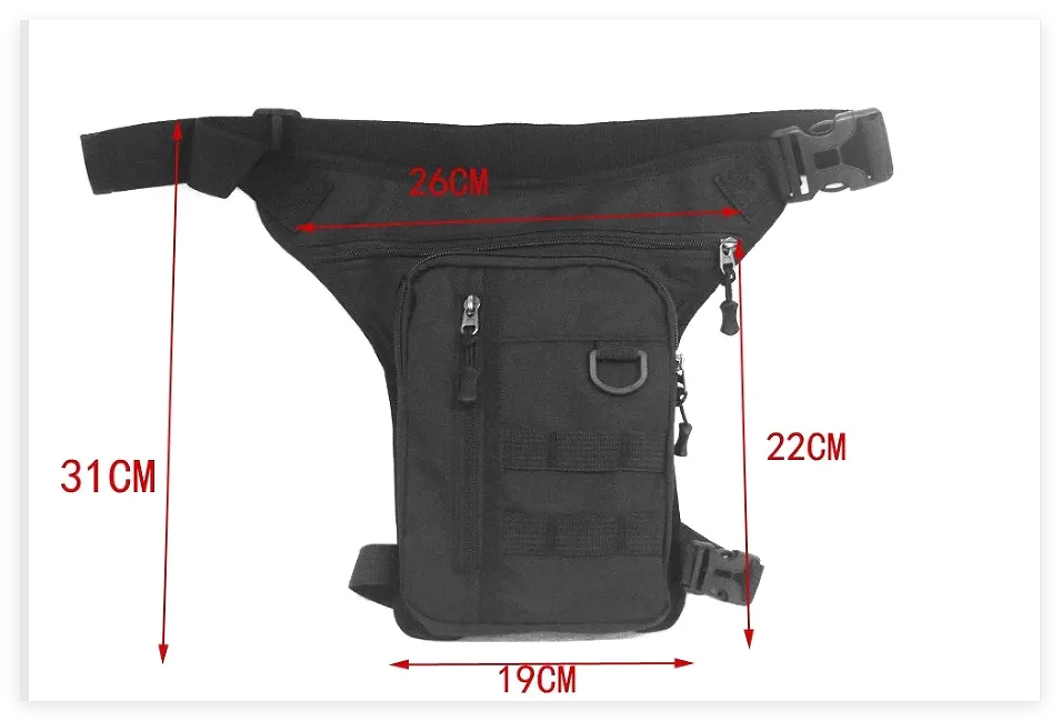 Bolsa táctica de pierna MOLLE impermeable para ciclismo y senderismo - imagen 2