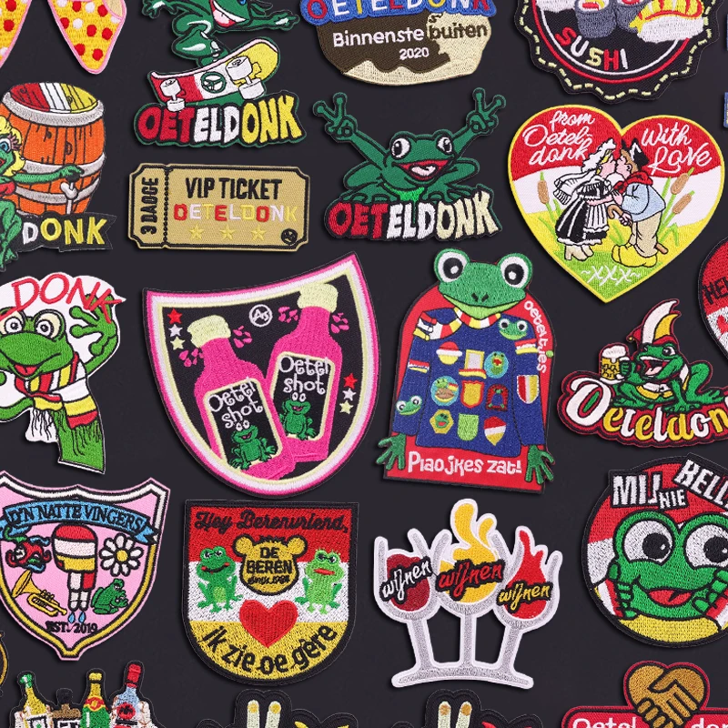 Parche bordado de Países Bajos Oeteldonk, parches bordados para planchar, parches de Países Bajos para ropa, insignias adhesivas de costura DIY