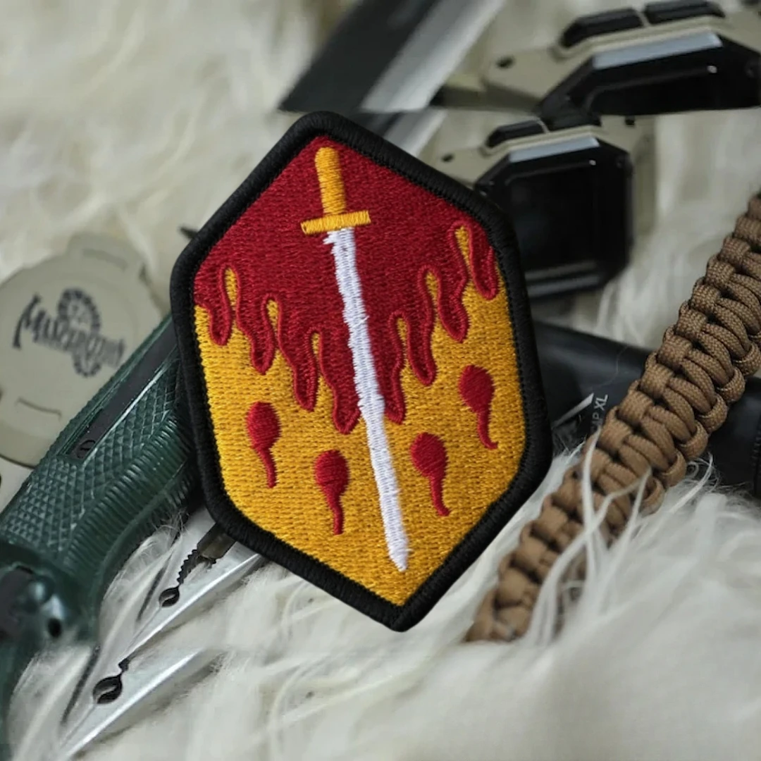 Parche táctico de moral de fuego y espada, parches de gancho y bucle bordados del ejército militar para ropa, mochila, pegatina decorativa - imagen 4