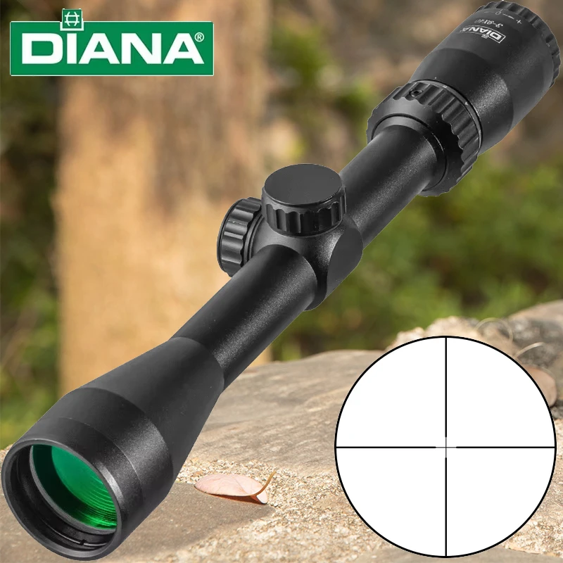DIANA 3-9X40 mira telescópica de caza retícula dúplex mira táctica para Rifle cruzado para caza de buena calidad - imagen 5