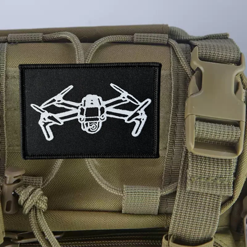 Parche de tela para Dron UAV para ropa, insignia de moral táctica, parche militar con gancho, pegatinas para mochila, brazalete - imagen 5
