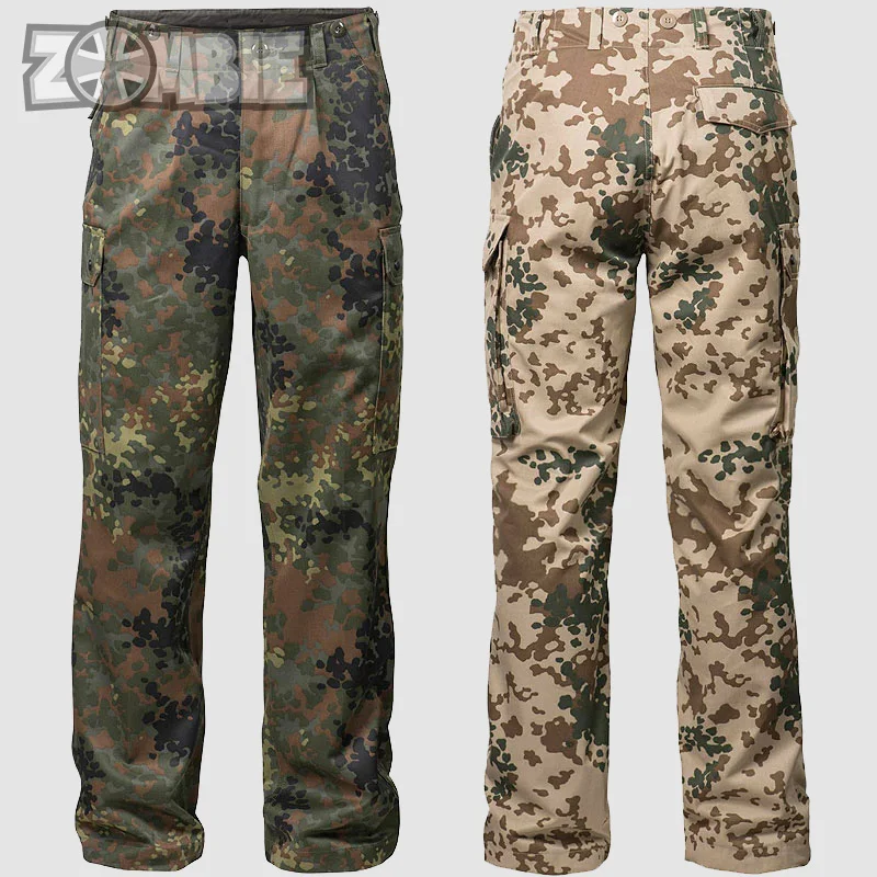Pantalones largos sueltos de tubo recto para hombres, equipo de combate táctico de punto de desierto de jungla al aire libre, múltiples bolsas - imagen 2