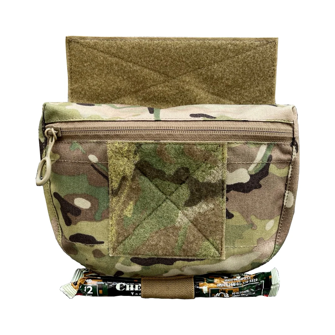Bolsa táctica colgante pecho expansible adhesiva para chaleco - imagen 2