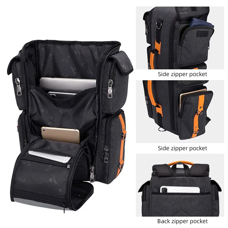 Mochila de viaje de cabina para hombre, bolsa para ordenador portátil, grande, para acampar, senderismo, escalada, mochila deportiva para estudiantes de negocios, mochila de fin de semana - imagen 4