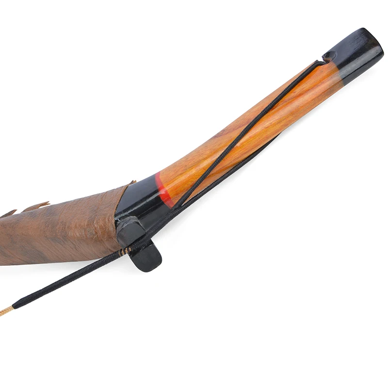 Arco de tiro con arco tradicional para caza al aire libre, Material de cuero, mano izquierda y derecha, 35, 45 y 55 libras - imagen 4