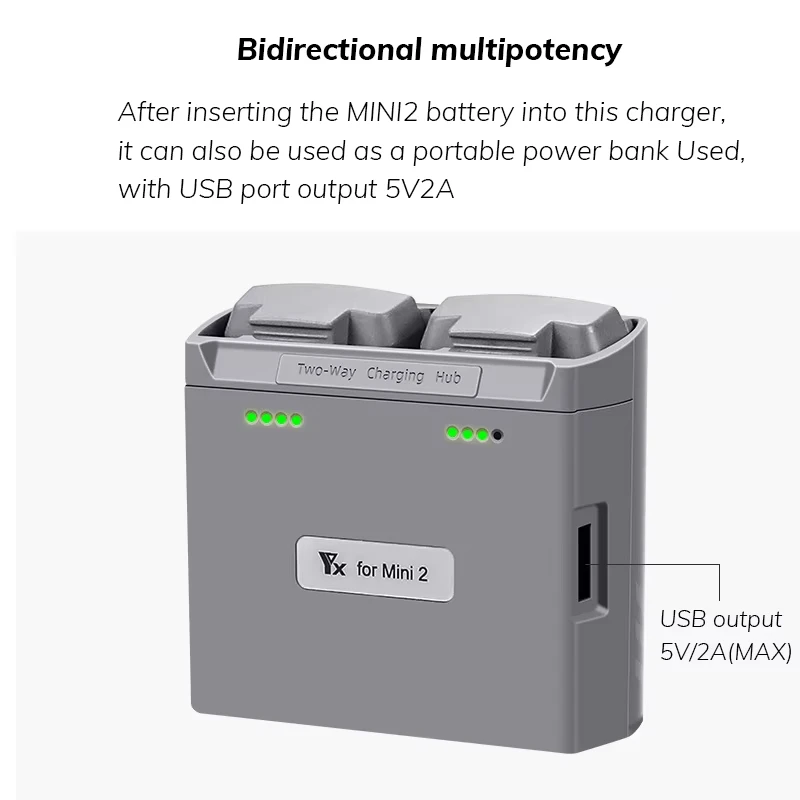 El más nuevo cargador de batería inteligente rápido con puerto USB cargador de batería para DJI MINI 2/MINI Drone Hub de carga de batería - imagen 5