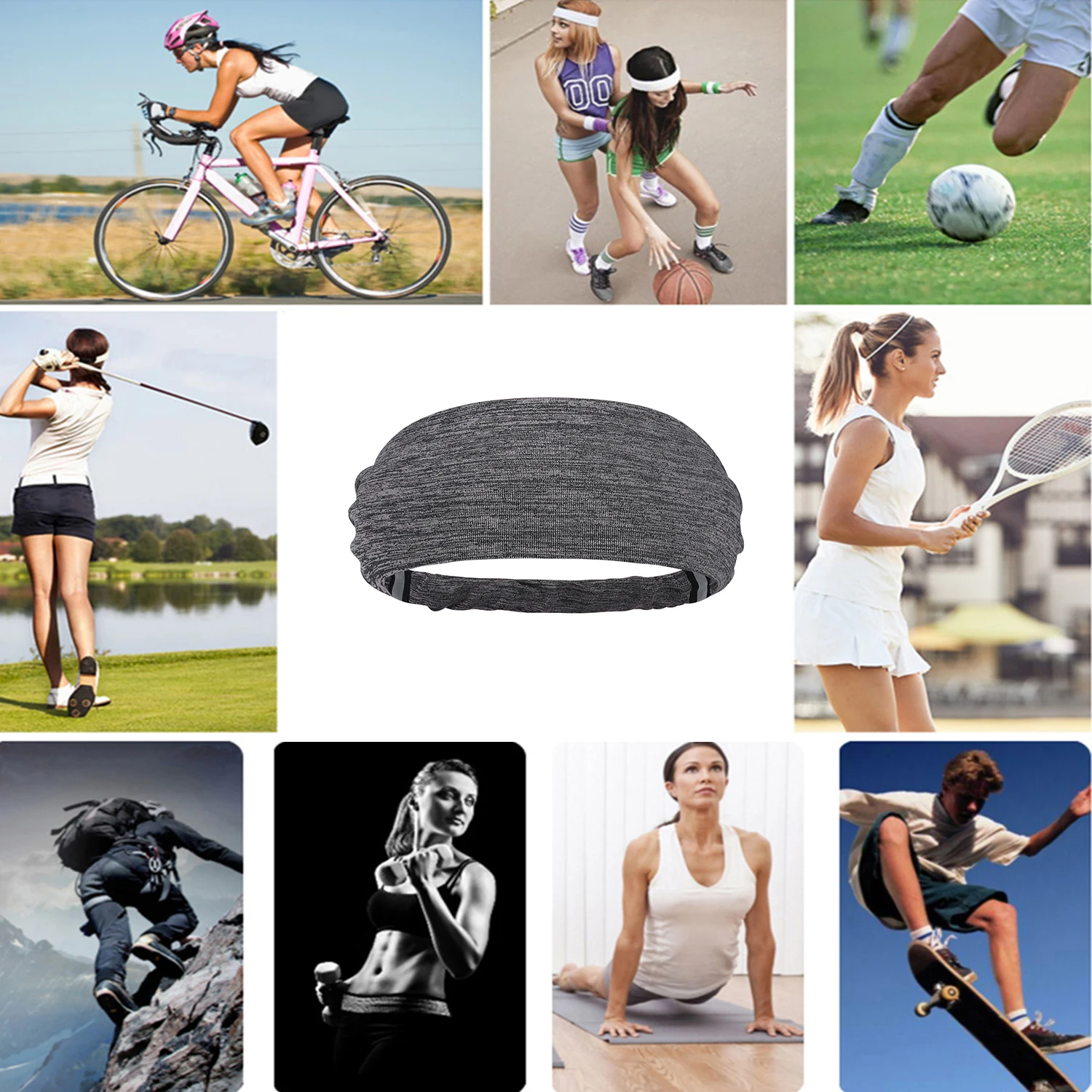 Vendas de boxeo para hombre y mujer, cinta elástica transpirable para el sudor, para gimnasio, correr, Fitness, Yoga, diadema Elastoplast - imagen 5